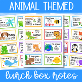 24 animal themed lunch box notes cards