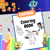 24 cartoon characters  coloring book