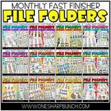 240 Early Finishers Activities, Fast Finisher File Folder 