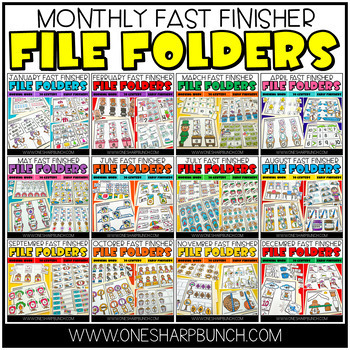 Preview of 240 Early Finishers Activities, Fast Finisher File Folder Games Bundle