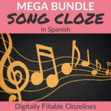 240 Spanish Song Cloze MEGA Bundle - Digitally Fillable