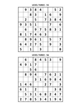 240 Very Easy Sudoku 9x9 Grid Puzzles | TPT