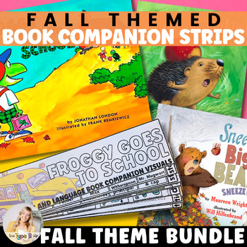 Preview of Speech Therapy Book Companion Story Strips: FALL BOOK COMPANION BUNDLE