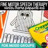 Winter Themed Fine Motor Practice: Popsicle Stick Art for 