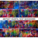 25 Abstract colorful paint backgrounds. Hand painted abstr
