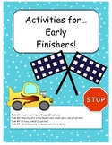 25+ Activities for EARLY FINISHERS! Gr. 3-5 GREAT FOR DIST