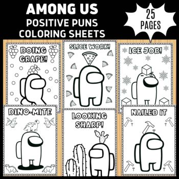 Download 25 Among Us Coloring Pages Positive Puns By The Classy Classroom Vip