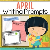April Writing Prompts, Spring - Writing Papers, Digital Sl