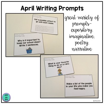 25 April Writing Prompts by KTPonTPT | Teachers Pay Teachers