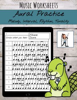 Preview of 25 Aural Music Theory: Major & Minor, Intervals, Melody, & Rhythm Printables