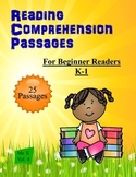 Beginner Reading Comprehension 25 passages K-1 Common Core