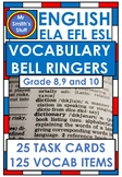 25 Bell Ringer ELA Task Cards