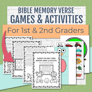 Preview of 25 Bible Verse Memory Games and Activities for 1st and 2nd Graders