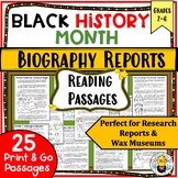 25 Influential Black Americans Reading Passages for Biogra