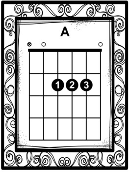 Preview of 25 Black and White Swirl Guitar Chord Wall Charts. Music Composition and Appreci