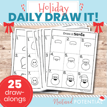 Preview of Christmas Directed Drawing Christmas Fun Directed Drawing Reindeer & 24 more!