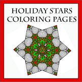 25 Christmas Holiday Stars Zentangle & Mandala Coloring Bo
