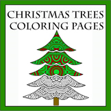 25 Christmas Holiday Trees Zentangle & Mandala Coloring Pages