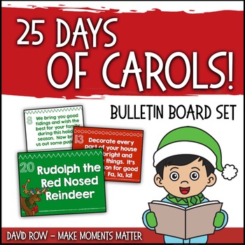 Preview of 25 Clues - 25 Carols:  Name that Christmas Carol!  Bulletin Board Kit & PPT