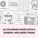 25 Coloring Pages with a General Wellness Theme