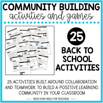 Preview of 25 Community Building Activities and Games | Back to School | Team Building