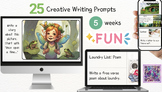 25 Creative Writing Prompts Choice Board Digital Resource 