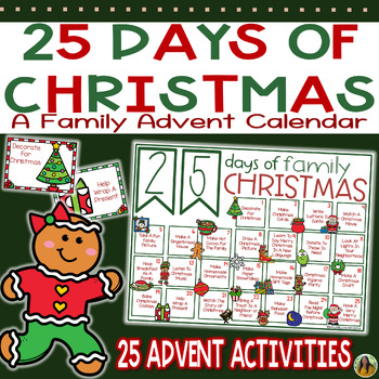 Christmas Family Advent Calendar | 25 Days of Family Involvement Activities
