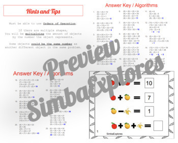 Preview of 25 DIFFERENT Math Picture Puzzles / Early Finishers Activities Enrichment