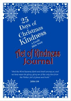 Preview of 25 Days of Christmas Kindness Journal | Christmas | Winter | Kindness | New Year