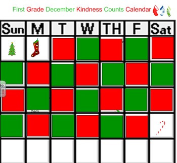 Preview of 25 Days of Kindness Chart