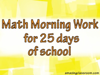 Preview of 25 Days of Math Morning Work Promethean Flipchart Lesson