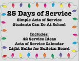 25 Days of Service - Acts of Service for Students