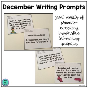 25 December Writing Prompts by KTPonTPT | TPT