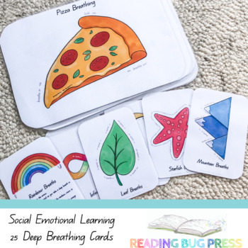 Preview of 25 Deep Breathing Social Emotional Learning Cards ACARA