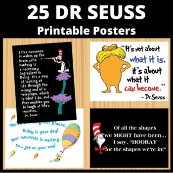 25 Dr. Seuss Classroom Posters by The Classy Classroom VIP | TpT
