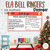 Month of ELA and Writing Bell Ringers for December, Christ