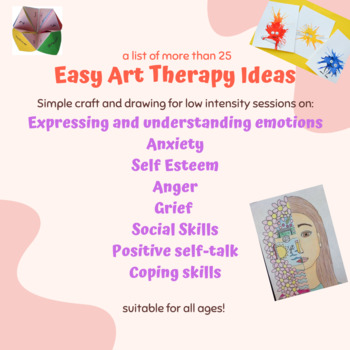 Preview of 25 Easy Art Therapy Ideas (Low Intensity)