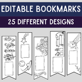 25 Editable Printable Bookmark Templates | For All Subject