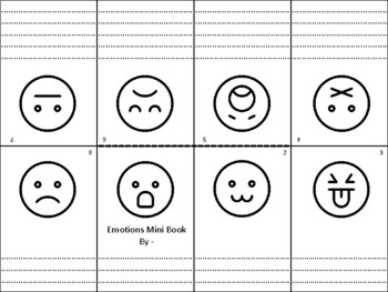 Preview of 25 Emotions Mini Books, Picture Writing, Back to School Week Activity