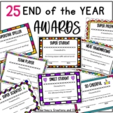 25 End of the Year Awards or Certificates - Elementary - In Color