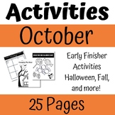 25 Fall and Halloween Early Finisher Activities