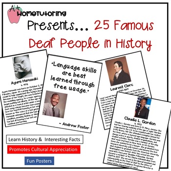 Preview of 25 Famous ... Deaf People in History