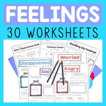 Feelings And Emotions Worksheets by CounselorChelsey | TpT