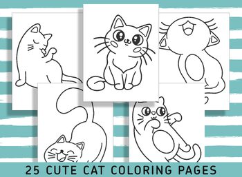 25 Fun and Engaging Cat Coloring Pages for Preschool and Kindergarten Kids