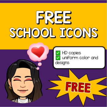 Preview of 25 HD School Icons FOR FREE