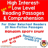 20 High Interest Low Level Reading Comprehension Passages 