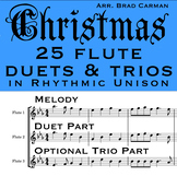 25 Intermediate Christmas Flute Duets with Optional Trio Part