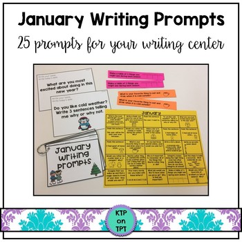 25 January Writing Prompts by KTPonTPT | Teachers Pay Teachers
