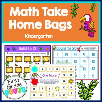Preview of Kindergarten 25 Math Centers/Math Take Home Bags