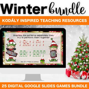 Preview of Winter Music: 25 Games for Christmas, Winter, and Beyond for Google Slides